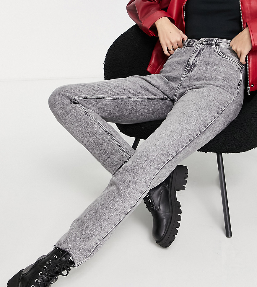 Vero Moda Tall Brenda straight leg jeans in washed gray denim