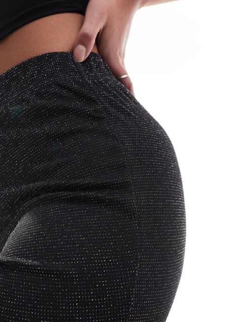 Vero Moda Tall - Broek met wijde pijpen in zwarte glitter, 4 van 5
