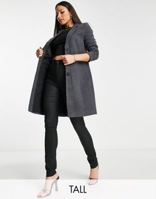 Vero Moda Tall tailored coat in dark grey - ASOS Price Checker
