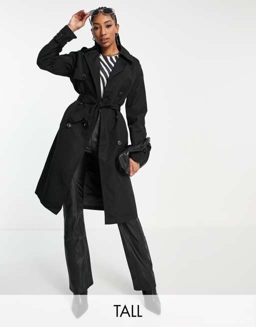 Vero moda long 2025 sleeve self tie coat