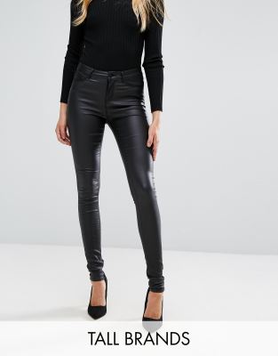 tall coated skinny jeans