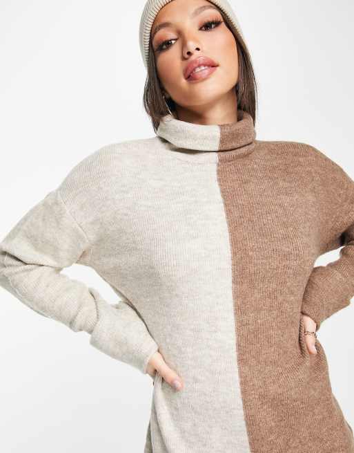 Vero moda color shop block knitted sweater