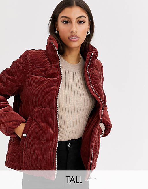 Vero Moda Tall cord velvet padded jacket | ASOS
