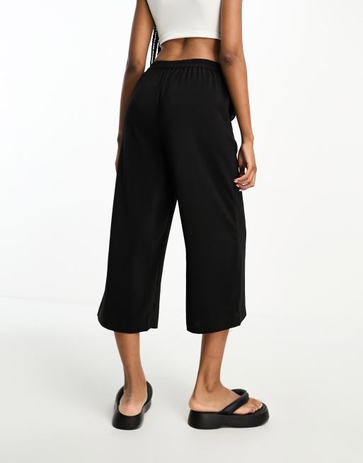 Black culotte trousers best sale