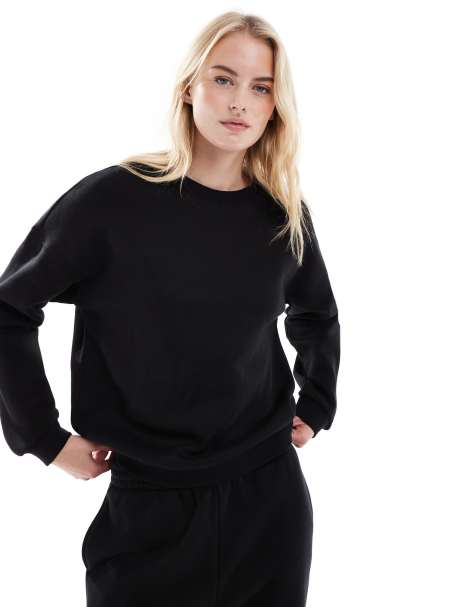 Vero Moda Tall oversized sweatshirt co-ord in black 