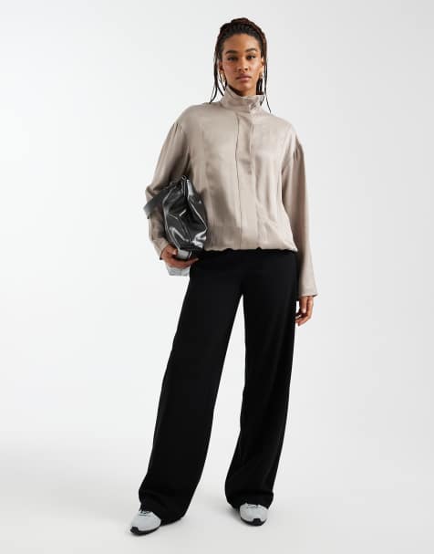 Vero Moda Tall – Czarne luźne wsuwane spodnie - view 1