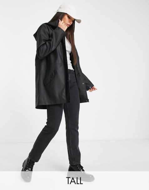 Vero Moda Tall raincoat in black 