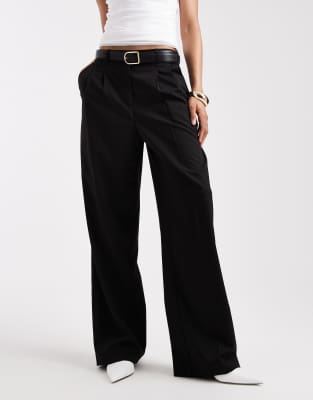 Vero Moda Tall Dad Fit Tailored Pants In Black