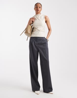 Vero Moda Tall - Elegante Dad Fit Hose in Mittelgrau