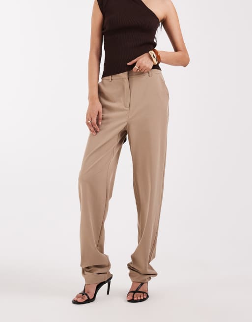 Vero Moda Tall – Elegante Hose in Beige mit geradem Bein, Kombiteil, 3 von 5