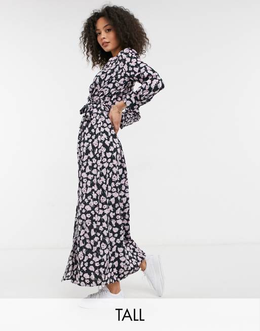 Vero Tall exclusive maxi wrap black lilac floral | FaoswalimShops