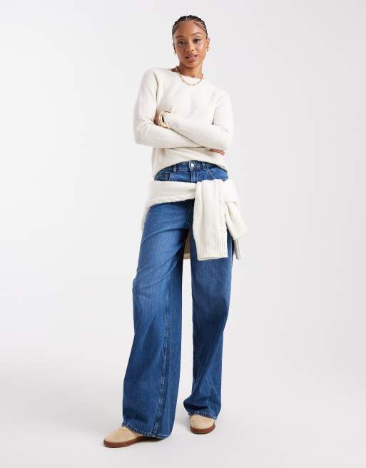 Vero Moda Tall - Gebreide trui met ronde hals in crème, 2 van 4