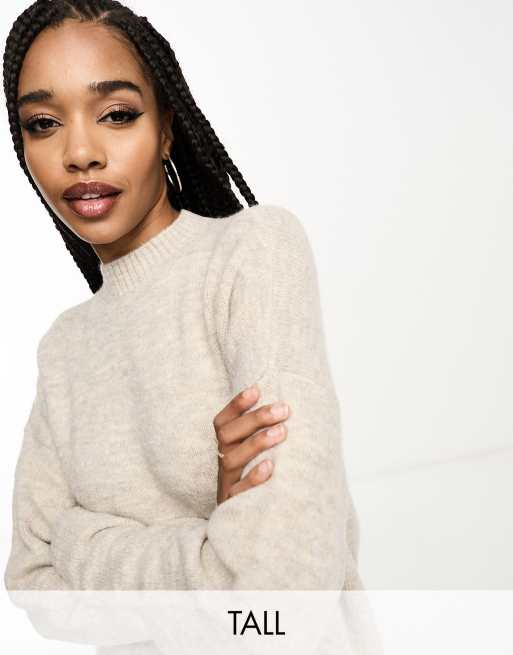 High neck knit sweater