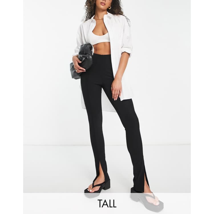 ASOS DESIGN legging with side split in black