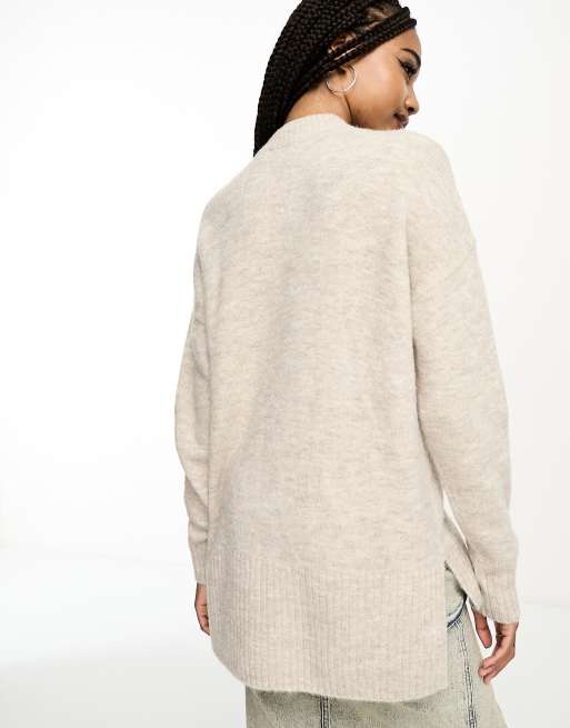 Vero Moda Tall - Højhalset cremehvid striktrøje, 4 af 4