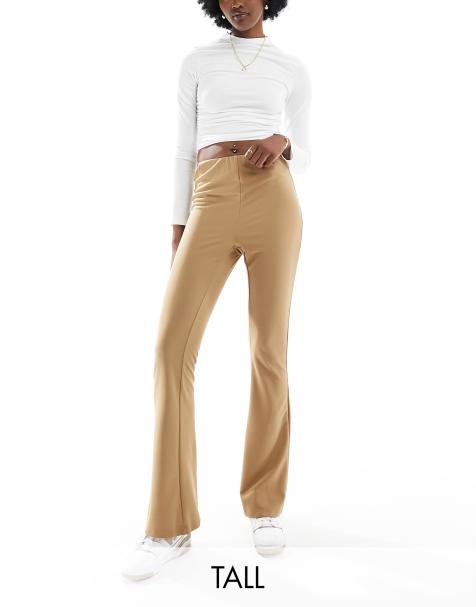 Vero Moda Tall jersey flare pants in beige - view 1