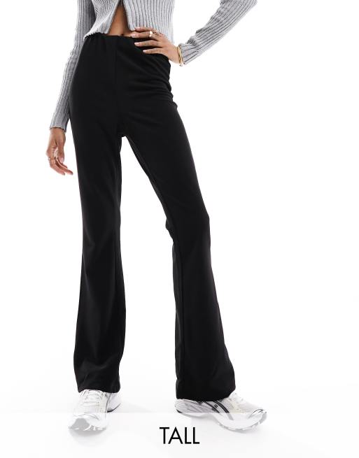 Black jersey hot sale flare trousers