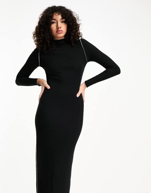 Vero Moda Tall Jersey maxi jurk met geschulpte rand en lange