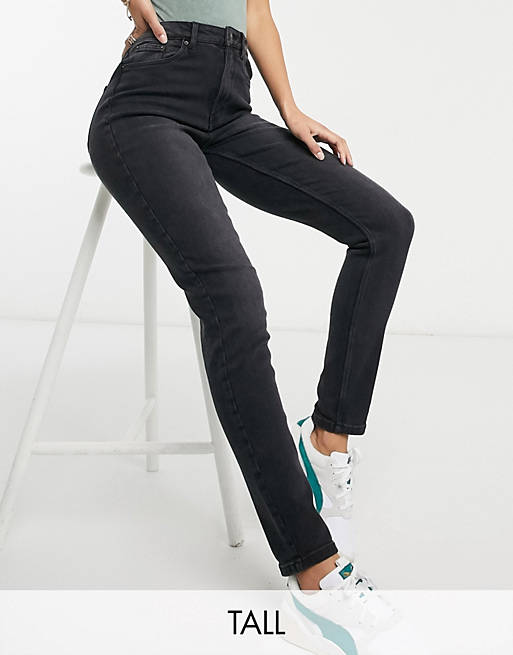 Vero Moda Tall Joana mom jeans in black