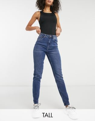 Vero Moda Tall Joana mom jeans in medium blue