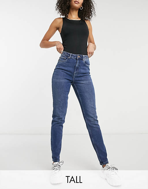 Vero Moda Tall Joana mom jeans in medium blue
