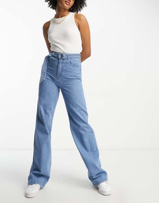 Vero Tall kathy wide jeans in medium | ASOS