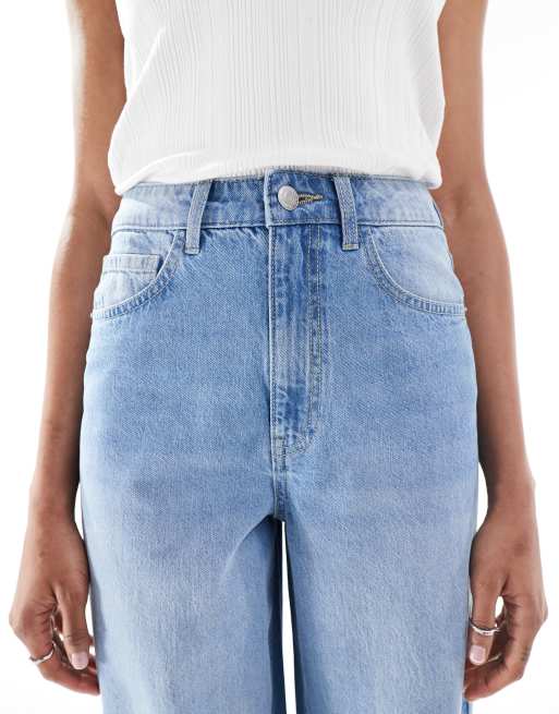 Vero Moda Tall Kirsa high waist wide jeans in light blue wash ASOS