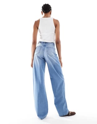Vero Moda Tall Kirsa High Waist Wide Leg Jeans In Blue
