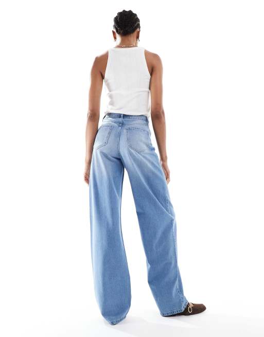 Vero Moda Tall – Kirsa – Ljusblå, tvättade jeans med vida ben och hög midja, 2 av 5