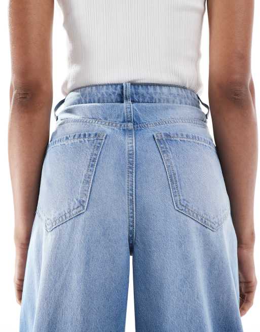 Vero Moda Tall – Kirsa – Ljusblå, tvättade jeans med vida ben och hög midja, 4 av 5