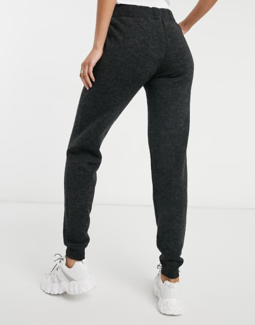 Vero Moda Tall knitted joggers in dark grey, 2 of 4