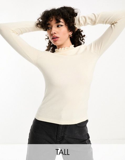 Urban Classics long sleeve cut out top in white