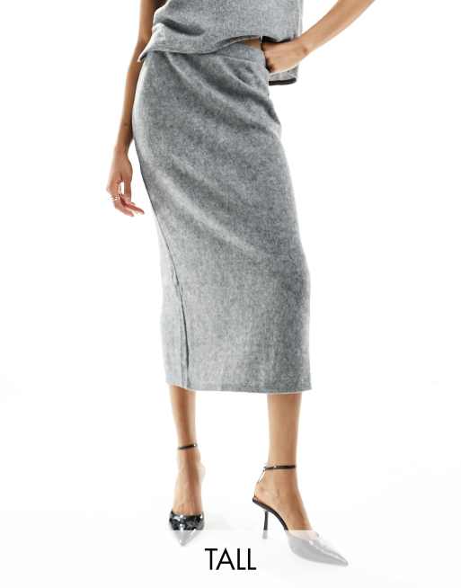 Grey knit hotsell skirt co ord