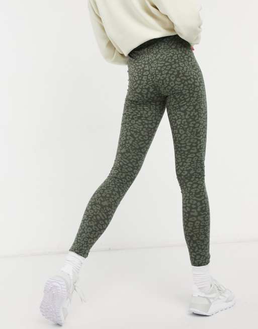 Green animal print leggings cheap
