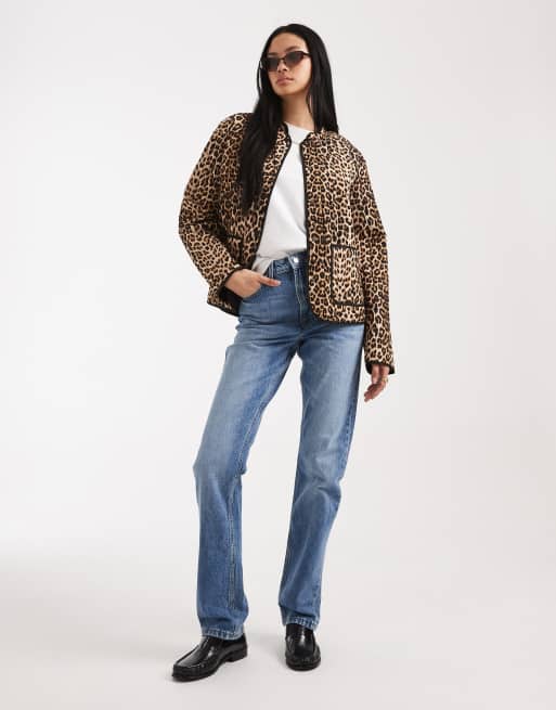 Vero Moda Tall – Leopardmönstrad, quiltad jacka , 2 av 4