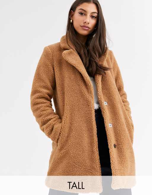 Vero moda long store teddy coat