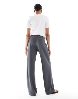Shop Vero Moda Tall Loose Pull On Pants In Gray