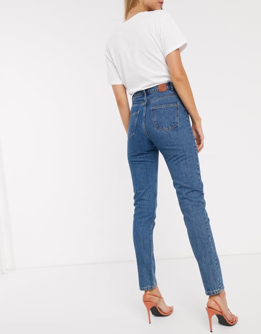 Loose Fit Mom Jeans Blue