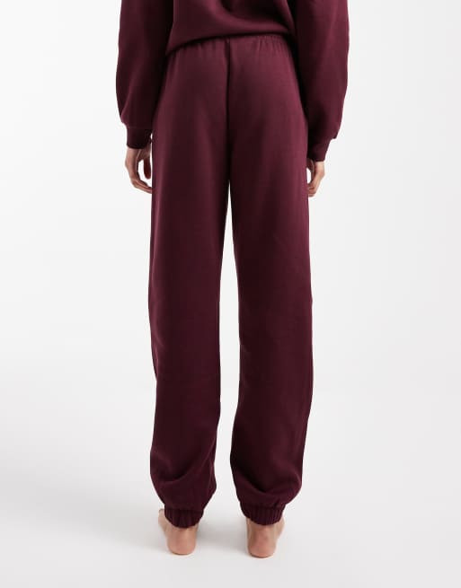 Vero Moda Tall oversized cuffed sweatpants in burgundy - part of a set , 3 of 5