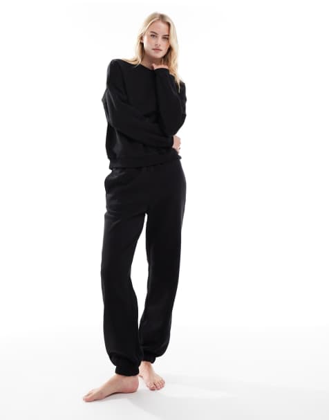 Vero Moda Tall oversized cuffed trackies in black (part of a set) - view 1