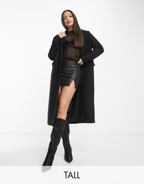 Vero Moda Tall - Oversized formel frakke i sort - view 1