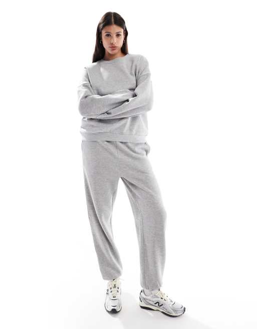 Vero Moda Tall oversized sweatshirt in light grey (part of a set) , 3 of 4