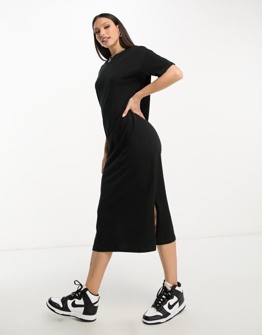 Maxi t shirt dress with outlet slits