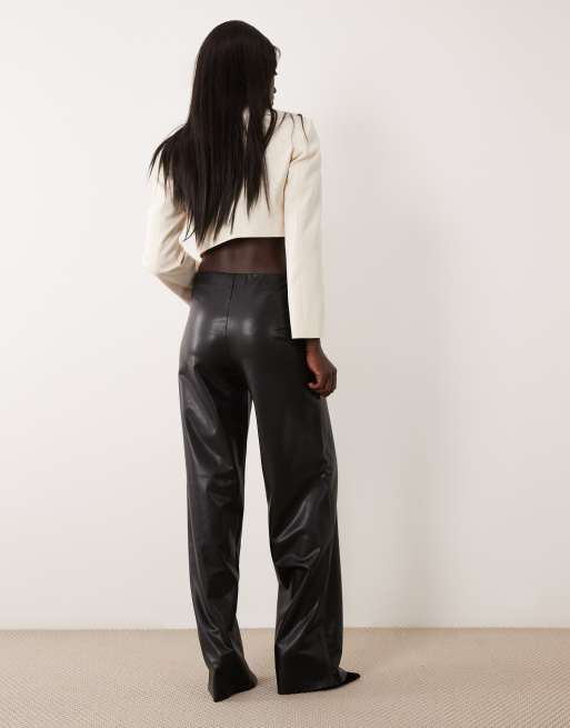 Vero Moda Tall pantalon large mi-haut noir, 4 de 5