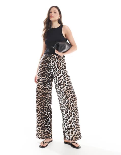 Vero Moda Tall - Pantaloni a fondo ampio leopardati - view 1