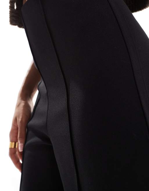 Vero Moda Tall - Pantaloni a fondo ampio neri con pieghe sul davanti , 2 di 5