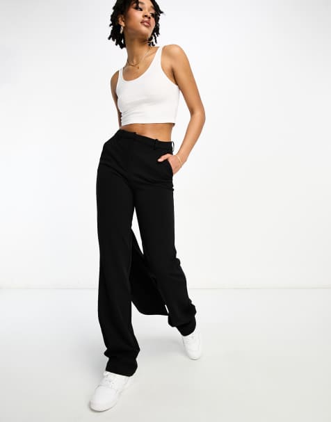 Vero Moda Tall - Pantaloni a sigaretta sartoriali neri in coordinato - view 1