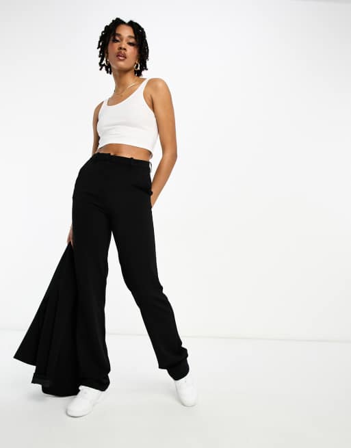 Vero Moda Tall - Pantaloni a sigaretta sartoriali neri in coordinato, 4 di 4