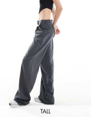 Vero Moda Tall - Pantaloni dad ampi grigi - view 1