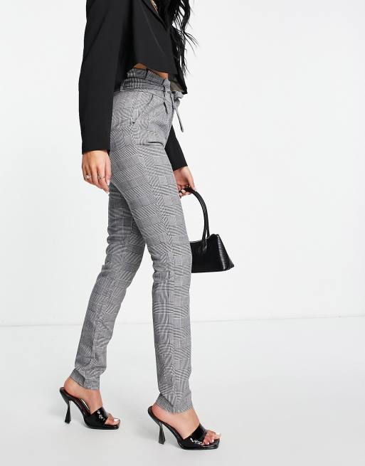 Weekday Angel ruched detail pants in black